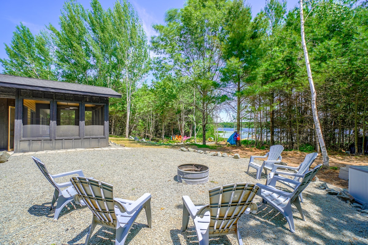 Firepit and backyard